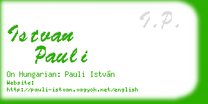 istvan pauli business card